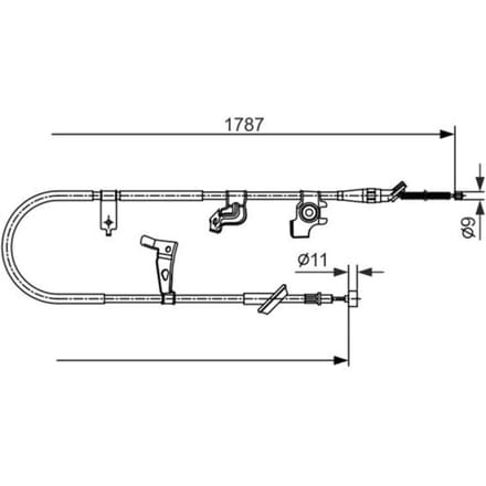 Kabel, parkeerrem BOSCH 1 987 482 435