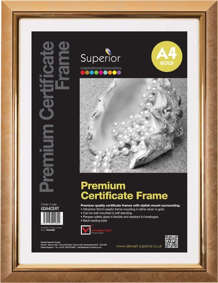 Seco fotolijst - A4 - 21 x 29.7cm - goud - 30mm frame