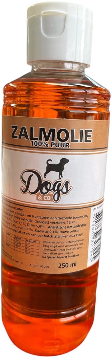 Zalmolie 250ML 100% puur - Dogs&Co
