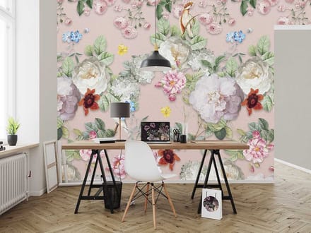 INGK - Floral Utopia Behang - Sweet Rosa Pink