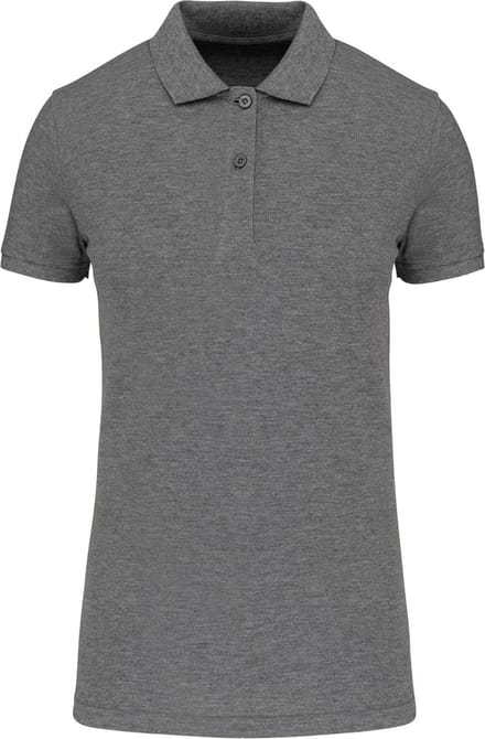 Kariban Piqué-damespolo Bio180 K2026 - Grey Heather - M