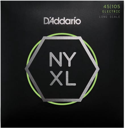 D'Addario NYXL45105 Bassnaren Long Scale (45-105) Light Top/Medium Bottom