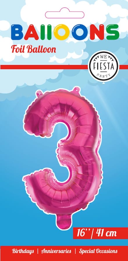 Folieballon 16" nmr. 3 - Roze