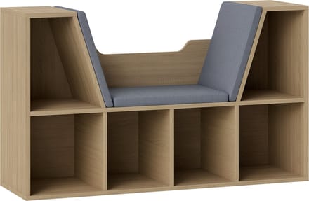 HOMCOM-Boekenplank-Spaanplaat-102x30x61cm-Eiken