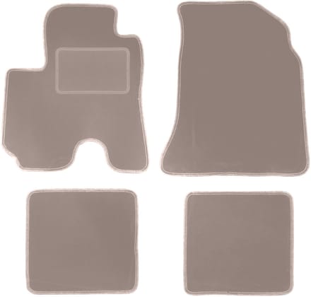 Beige velours matten voor: Mazda Demio hatchback (1996-2003)