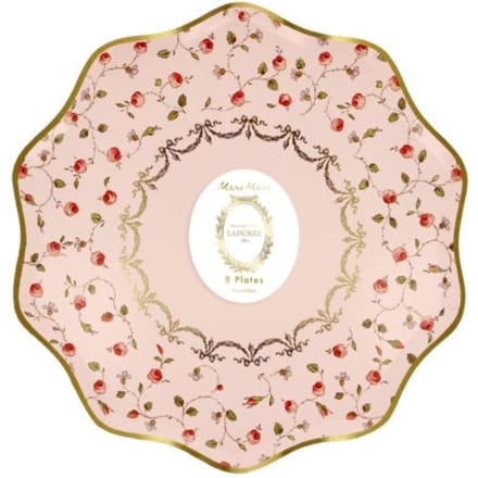 Meri meri x ladurée - bordjes papier groot à 8 stuks, marie-antoinette