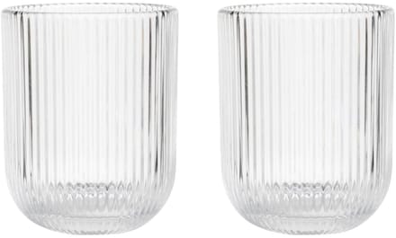 Gusta - Sunday - Drinkglas ribbel - 200 ml - set 2 stuks