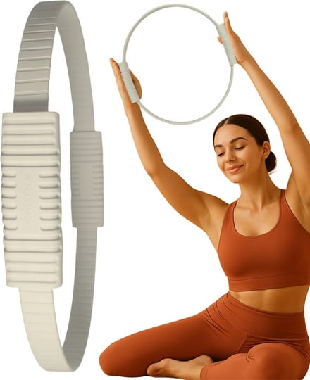 Manamove Pilates Ring 35 cm - Extra stevig - Siliconen - Beige