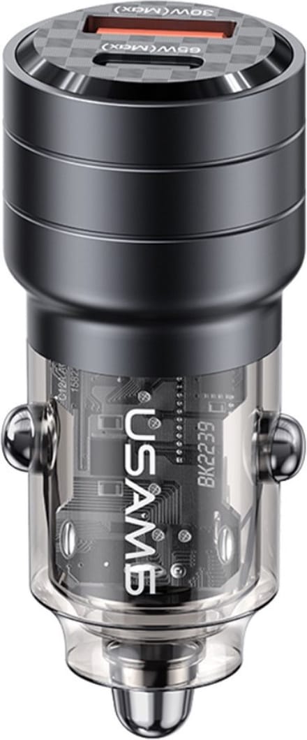Usams C36 95W Autolader Voor Telefoons, Snelladen Via Usb-C