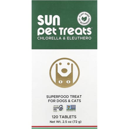 Sun Pet Treats™, Chlorella & Calystegia, voor Honden & Katten, 120 Tabletten gray