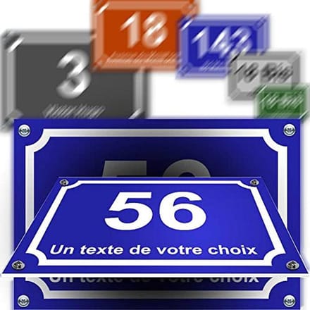 Duurzaam PVC Huisnummerbord voor Deur en Mailbox - Personaliseerbaar met Jouw Informatie