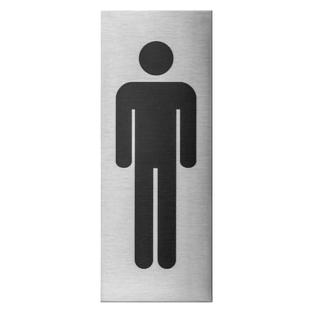 Pictogram - RVS geborsteld - RVS - GPF - RVS 'Heren' rechthoekig