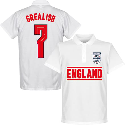 Engeland Grealish 7 Team T-Shirt - Wit - Kinderen - XL