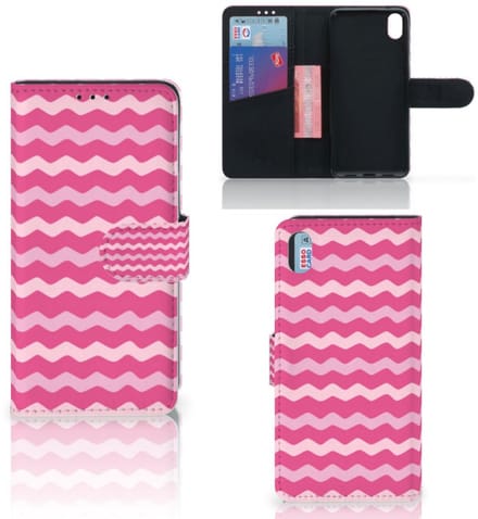 Xiaomi Redmi 7A Telefoon Hoesje Waves Pink
