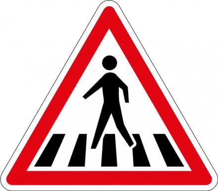 Voetgangersoversteekplaats sticker, J22 100 mm