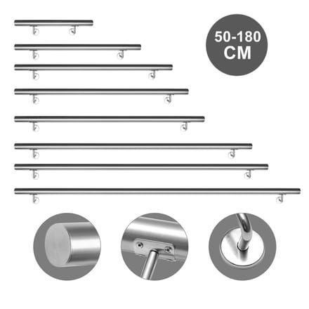Trapleuning 50cm (diameter 42mm) ,Zilver