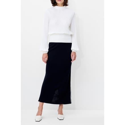French Connection Levy Balloon Sleeve Top Winter White Größe: S | Longsleeves Outlet | Damen | Weiß