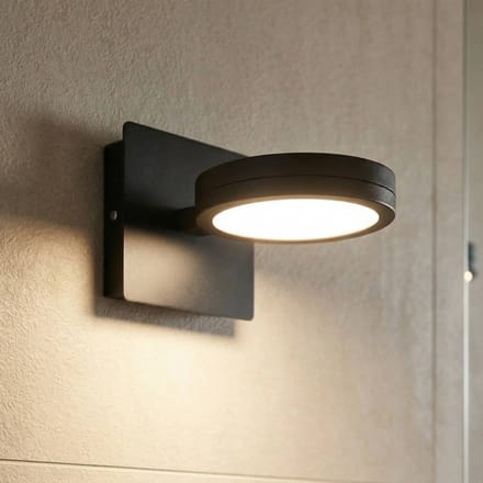 LIGHTME LED wandlamp Aqua down 1-lamp zwart