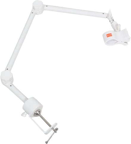 Verstelbare Desktop Microfoonarm met Stevige Schokdemping Witte Boomarm met Schroefdraad voor Streaming Podcasten Professionele Opname