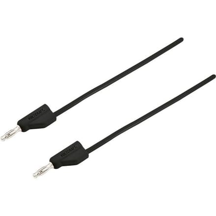 VOLTCRAFT MSB-300 Meetsnoer Banaanstekker 4 mm Silicone 5.00 m Zwart 1 stuk(s)