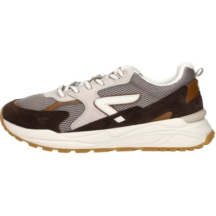 Hub  Grid almond brown/off white lage sneakers heren