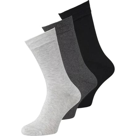 Jack & Jones Heren Sokken JACBASIC Bamboo Grijs/Zwart Bamboe Sokken 3-Pack - One Size
