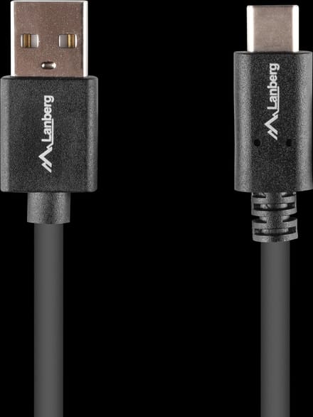 Lanberg - CA-USBO-15CU-0018-BK - USB-C > USB-A - Zwart - 1.8 meter