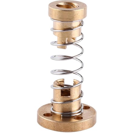 Anti-backlash veerbelaste eliminatie-openingsmoer voor T8-schroefdraadstang 3D-printeronderdeel beige