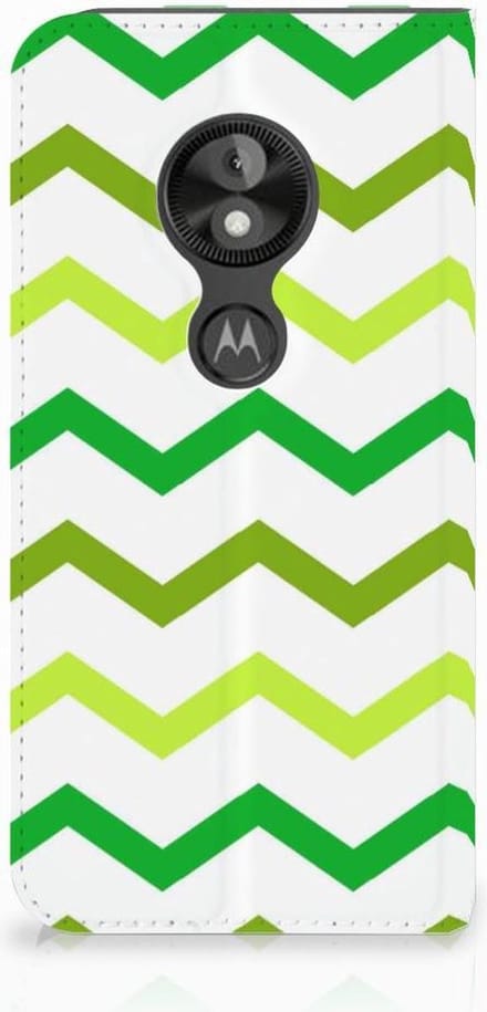 Motorola Moto E5 Play Hoesje met Magneet Zigzag Groen