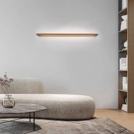 LED wandlamp PURE Puro, brons, breedte 100 cm, aluminium, dimbaar