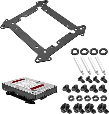 Harde Schijf Houder - HDD SSD Beugel - Opslag Uitbreiden - Stapelbaar Metaal - 12 cm Ventilator - Zwart