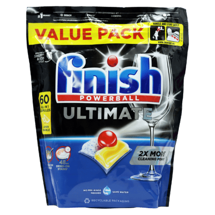 Finish Powerball Ultimate Lemon Vaatwastabletten - 60 Stuks