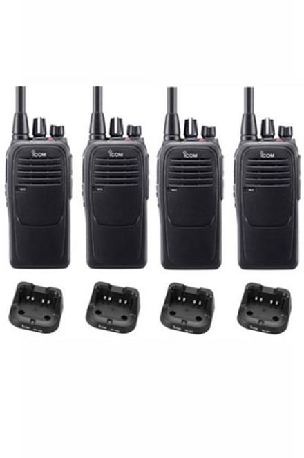 Set van 4 Icom IC-F29SR2 UHF PMR446 IP67 Waterdicht
