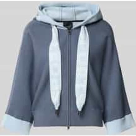 relaxed fit sweatjack van viscosemix met logodetail
