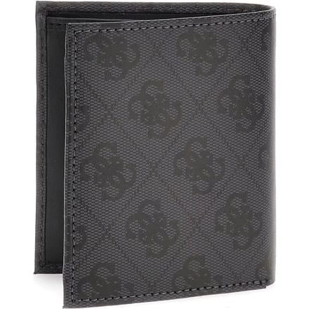 GUESS Leren Portemonnee Mito Small Billfold Wallet With Coinpocket Black Zwart