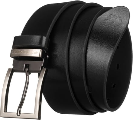 Breed leren riem PTN PS-05M-95-3569 Zwart