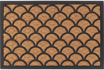 Luance Warm Welcome Deurmat - anti slip - rechthoek - golf patroon - 60 x 40 cm - buiten - schoonloopmat