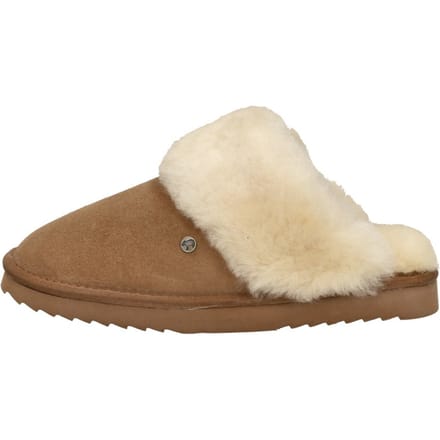Warmbat Flurry Suede Dames Sloffen - Cognac