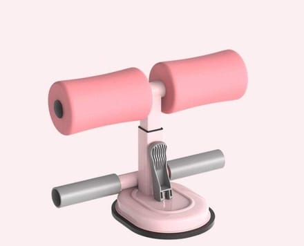 Sit Up Bar Assistent - Buikspier Trainer - Thuis Fitness - Verstelbare Hoogte - Compact Ontwerp - Wit Perzik