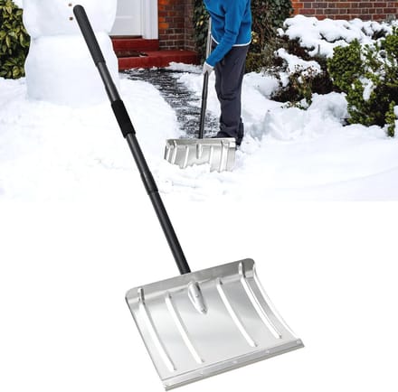 Aluminium Sneeuwschuiver 167 cm - Grote Sneeuwschep met Stalen Steel en D-Greep