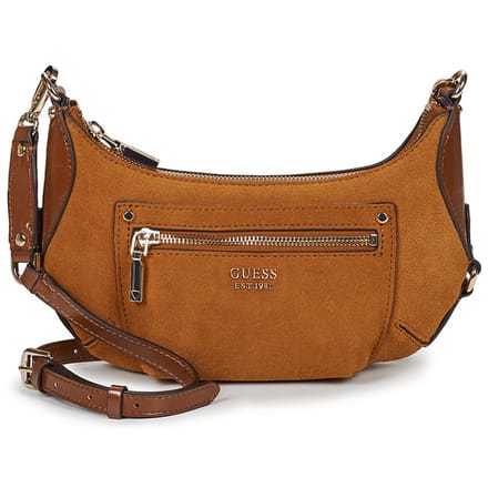 GUESS Leren schoudertas Marsha Mini Crossbody Bag Cognac bruine