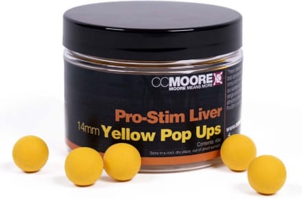 CCMOORE Pro-stim Liver Yellow Pop Ups | 14mm 14mm Geel