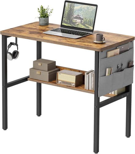 Computerbureau 96 x 40 cm - Stabiel Bruin Klein Bureau