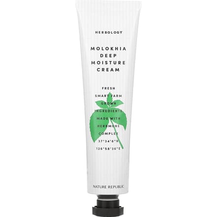 Nature Republic, Herbology, Molochia Diep Hydraterende Crème, 2,36 fl oz (70 ml) white