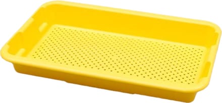 Scaritech lekbak 600 x 400 mm - geperforeerde bodem - geel