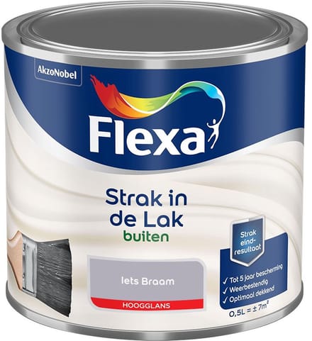 Flexa - Strak In De Lak Buitenlak Hoogglans - Iets Braam - Mengverf - 500 Ml