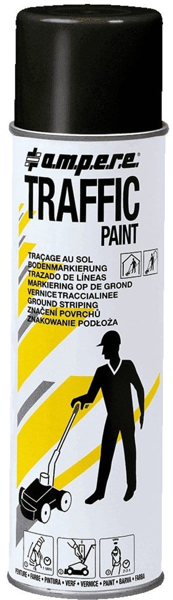 Ampere Traffic paint markeerverf, zwart, 500 ml