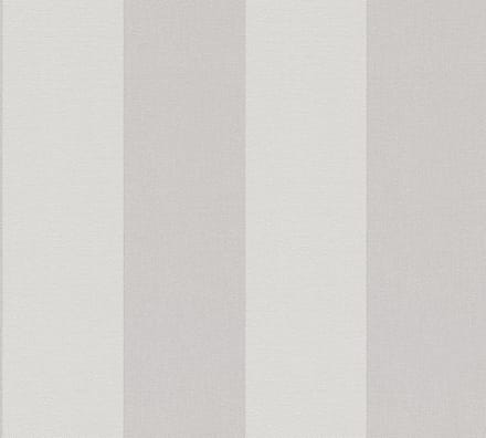 STREPEN BEHANG | Linnenstructuur - Beige Creme Grijs - A.S. Création Pure Elegance