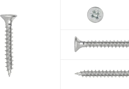 Wovar Spaanplaatschroeven Verzinkt 4 x 35 mm Pozidrive Voldraad | Doos 200 Stuks