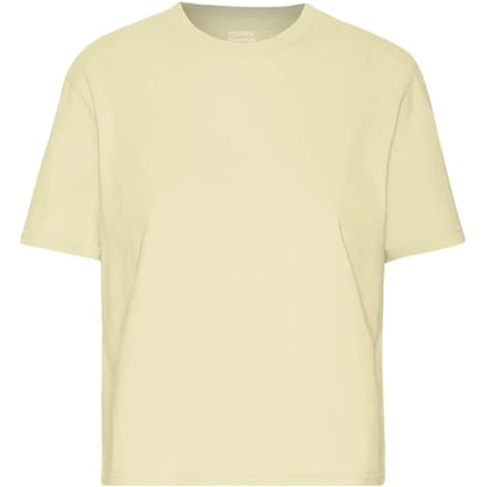Dames-T-shirt Colorful Standard Organic Boxy soft yellow